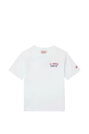 T-shirt Portland Jr con ricamo Habitué su fronte e retro SAINT BARTH KIDS | PRL000100320L